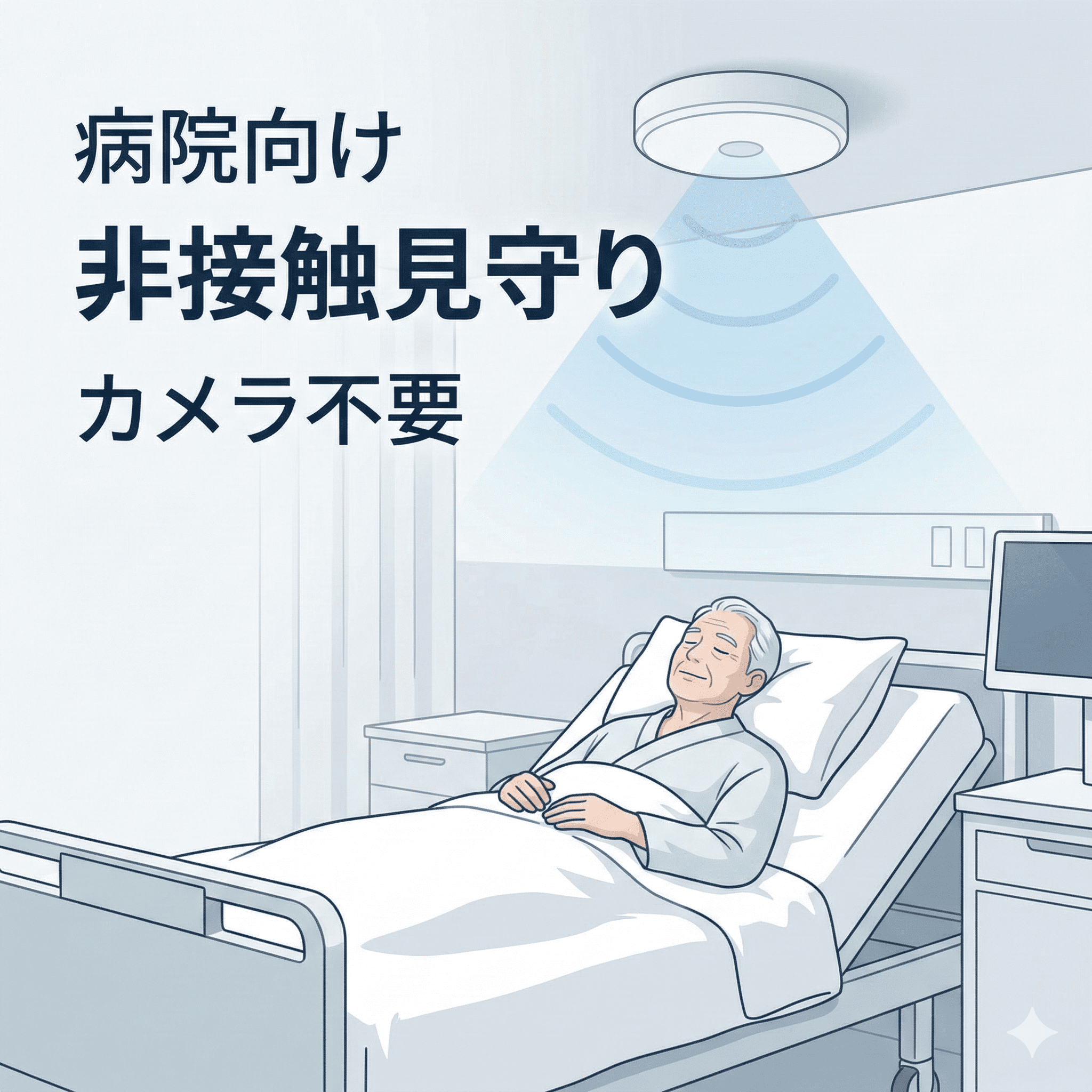 病室・トイレの転倒検知|カメラ不要の非接触見守り SE