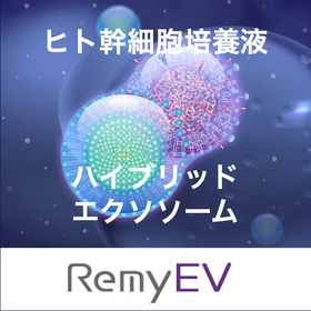 幹細胞培養液とエクソソームを融合し生体内利用率を高めた原料。