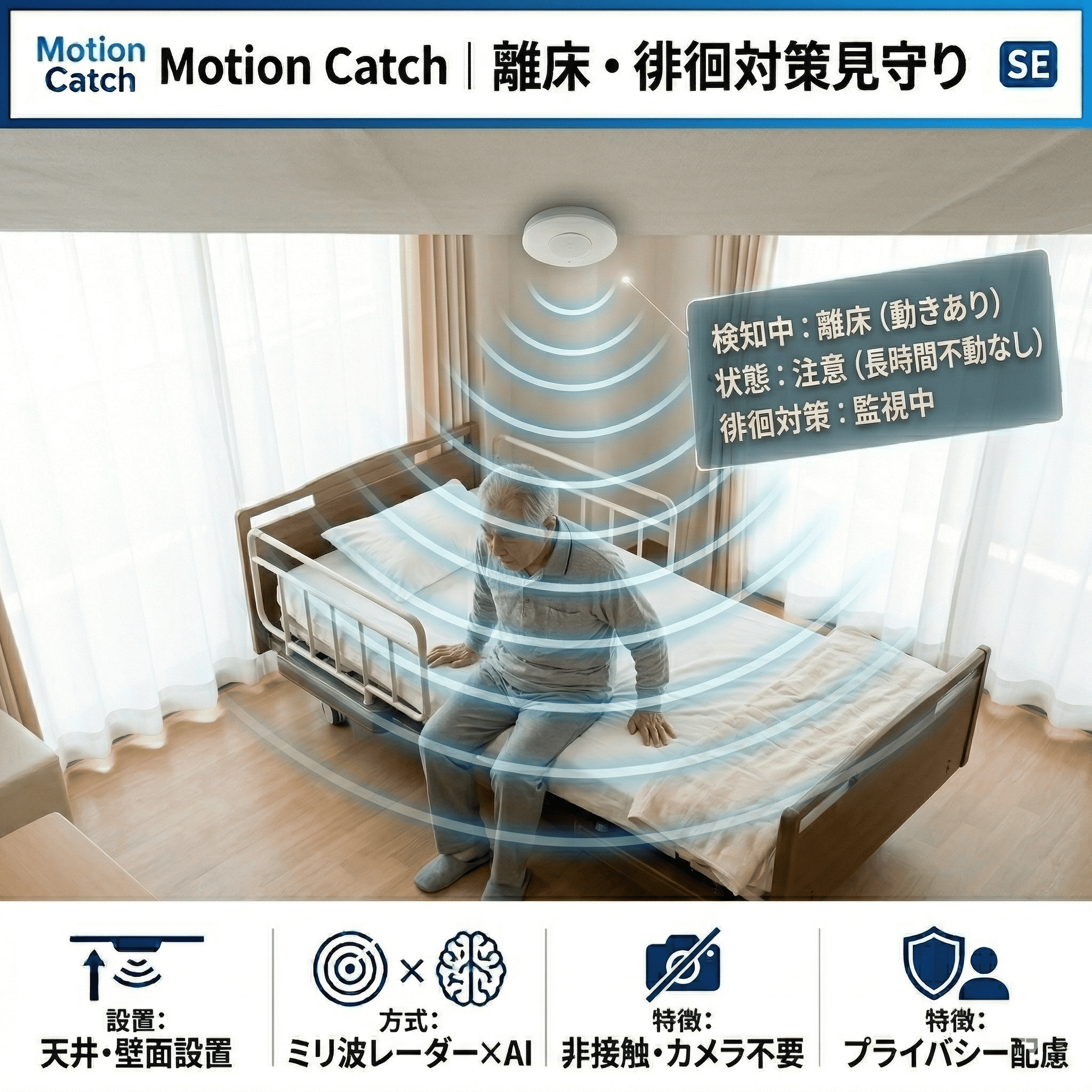 MotionCatch｜離床・徘徊対策見守りセンサー SE