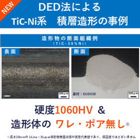 3Dプリンタ用 硬質TiC-Ni系粉末 DED式積層造形の事例
