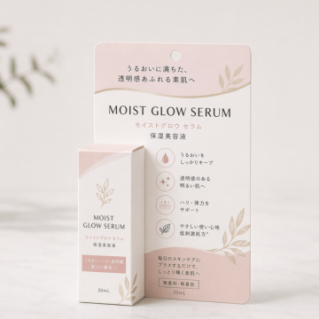 化粧品向け｜吊り下げ用ヘッダー付き箱