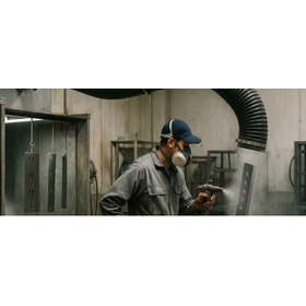 【サポートアーム活用例】塗装・印刷工場での排気対策