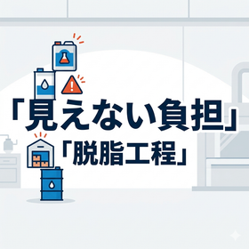 脱脂工程の負担、薬剤だけで見ていませんか？ 製品画像