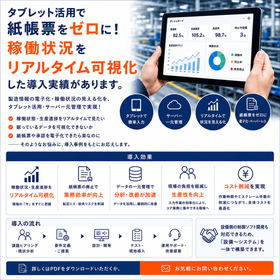 工場IoT化・製造情報のペーパーレス化支援