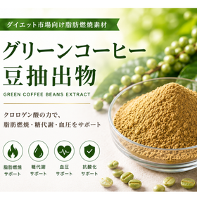 ダイエット市場向け脂肪燃焼素材-グリーンコーヒー豆抽出物