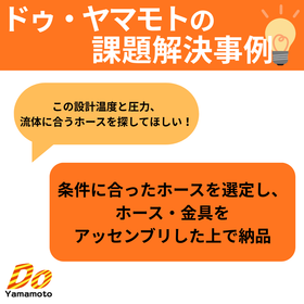 【課題解決事例】仕様条件から適切なホースを選定&rarr;加締めて出荷！
