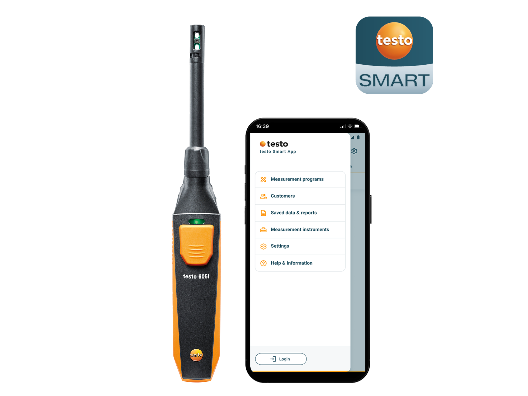 【HVAC向け】スマートプローブ温湿度計 testo 605i