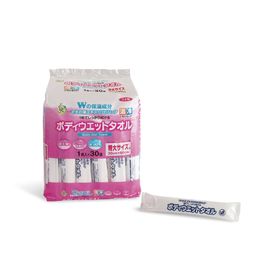 保湿成分配合で大判のからだ拭きタオル　DNボディウエットタオル