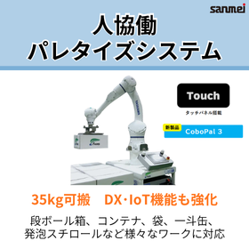 人協働パレタイジングロボット【35kg可搬・最大4パレット対応】