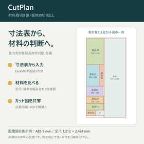 材料取り計算CutPlan|必要枚数・カット図
