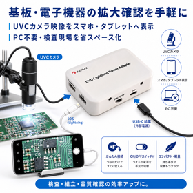 UVCカメラ映像をスマホ・タブレットへ表示｜検査などで使用