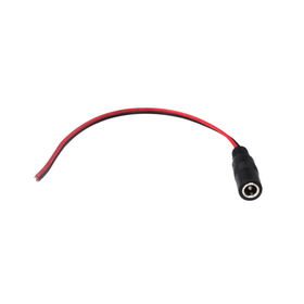 DCジャック（5.5&times;2.1mm）付き 赤黒ケーブル