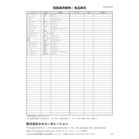 取扱薬用植物 / 食品原料 P.5
