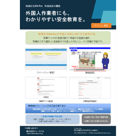 『現場安全DX-Pro 外国語字幕表示機能（オプション）』