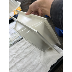 中間フランジ付き丸角シュート