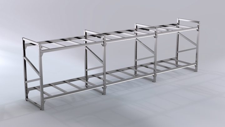 【化粧品製造向け】サビに強いステンレス製パレットラック