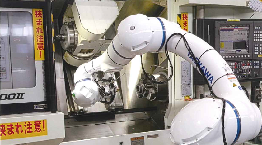 【航空宇宙向け】加工機ロードアンロードロボットシステム