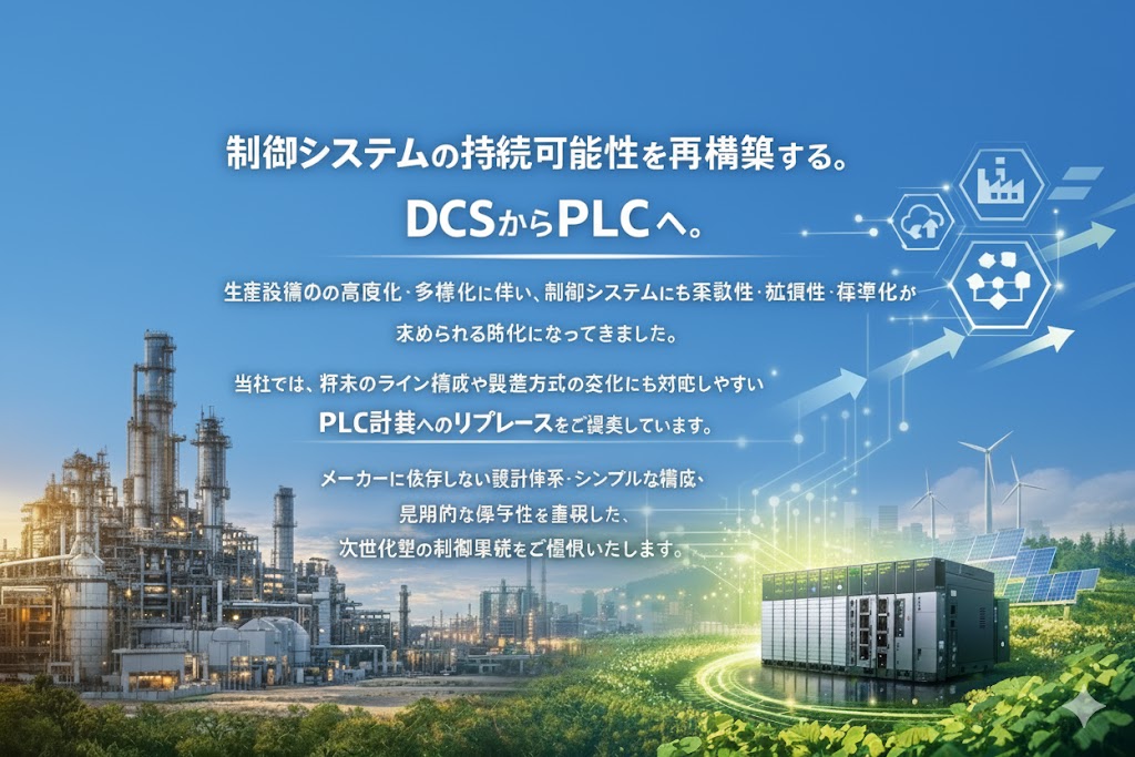 【化学プラント向け】DCSからPLCへのリプレイス
