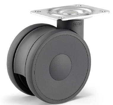 【半導体・電子精密機器製造向け】工業向け双輪樹脂キャスター