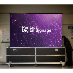 Digital signage installation for gas station facilities