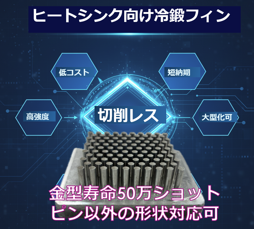 【ドローン向け】軽量化を実現するピン型冷却フィン