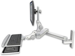 【製造業向け】水平可動式ディスプレイキーボード搭載用ロングアーム