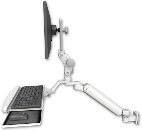 【医療機関向け】高さ可変式ディスプレイキーボードアーム