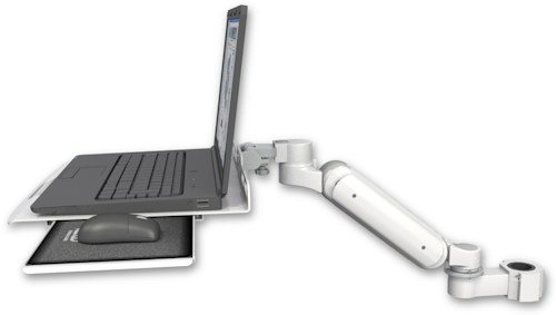 【医療機関向け】高さ可変式ノートPCアーム（ポールマウント）