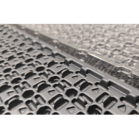 Vacuum-formed soft tray for automobiles