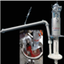 Aluminum molten metal pump for molten metal replacement and draining.