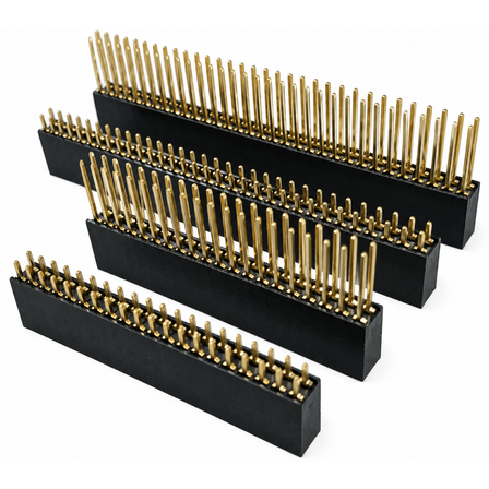 金色ピンの黒色ヘッダーコネクタ４種.png