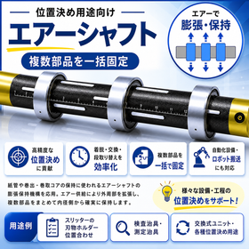Air shaft for positioning purposes (for simultaneous fixation of multiple parts)