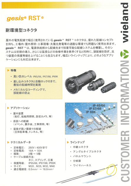 【建設向け】Wieland 耐環境型コネクタ
