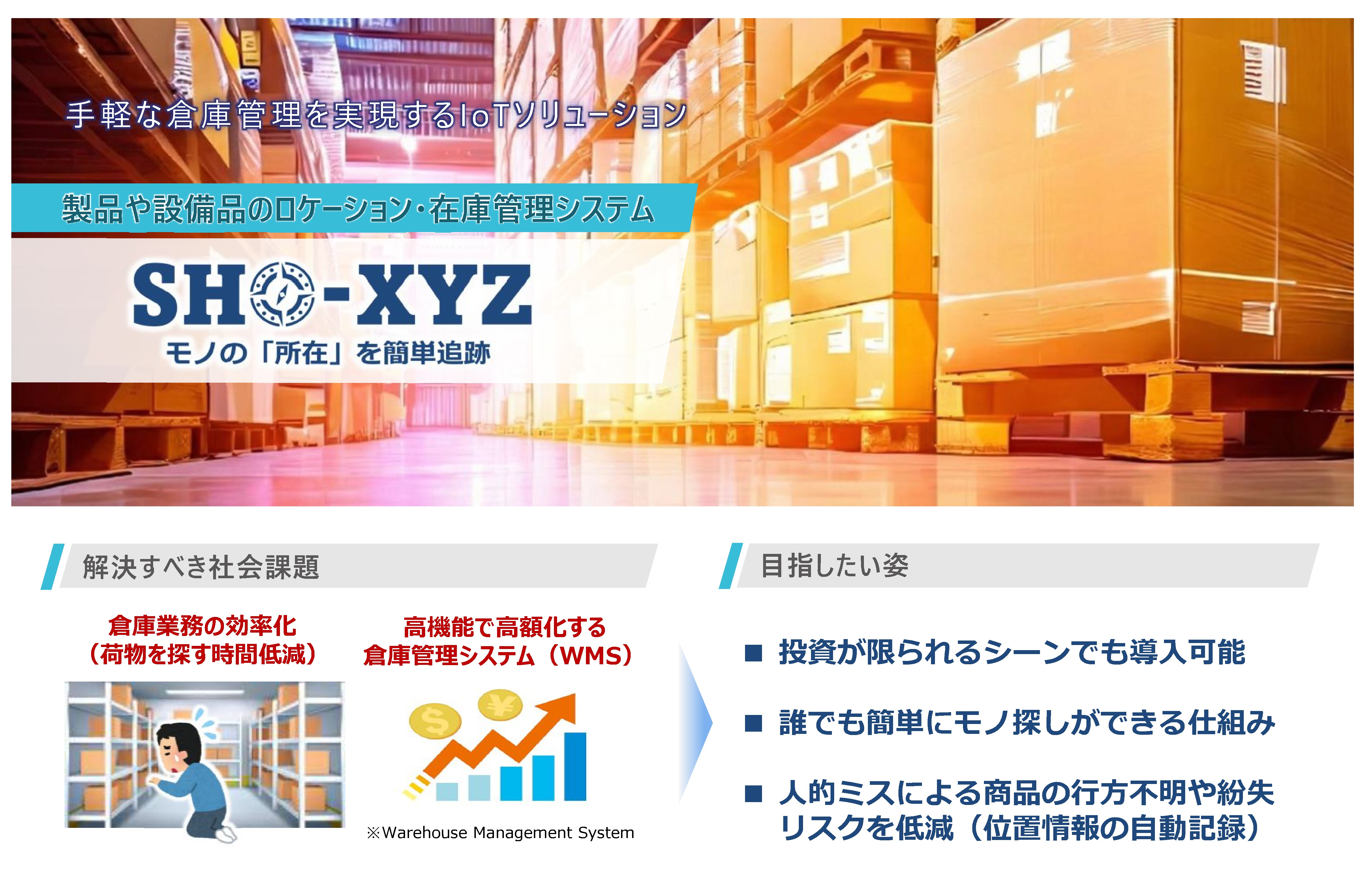 【医療・製薬向け】ロケーション・在庫管理システム SHO-XYZ