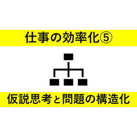 【動画資料】仮説思考と問題の構造化（仕事の効率化）