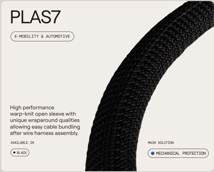 【配線保護】高性能・形状保持 後付けスリーブ『PLAS7』