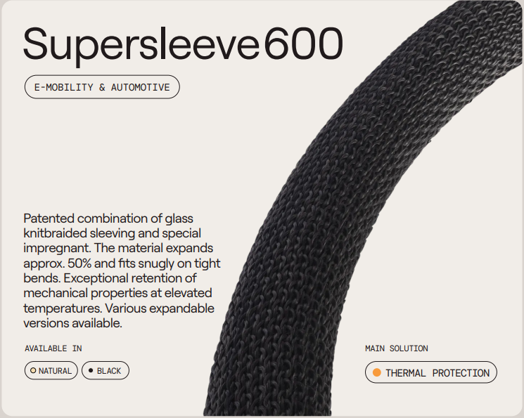 【高温環境保護】耐熱650℃編組保護材『SUPERSLEEVE』