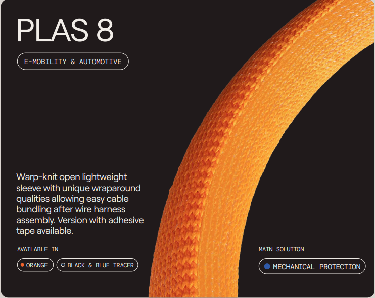 【配線保護】軽量・形状保持 後付けスリーブ『PLAS 8』