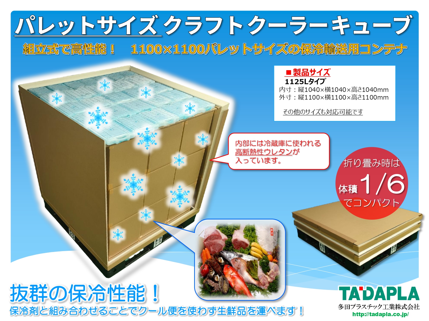 【医薬品向け】パレットサイズ クラフトクーラーキューブ