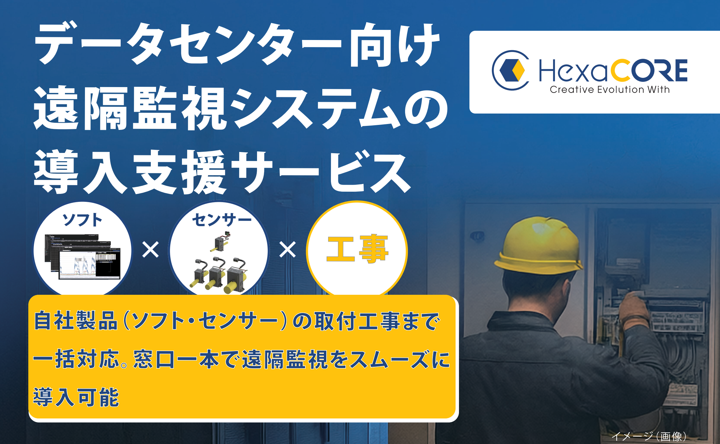 データセンター構築を支える遠隔監視導入支援サービス