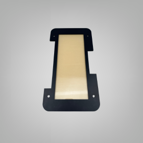Processing examples of acrylic plates and CR rubber adhesive yoke covers.