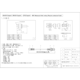 中継用SMAプラグ・パネルジャックRG316ケーブル