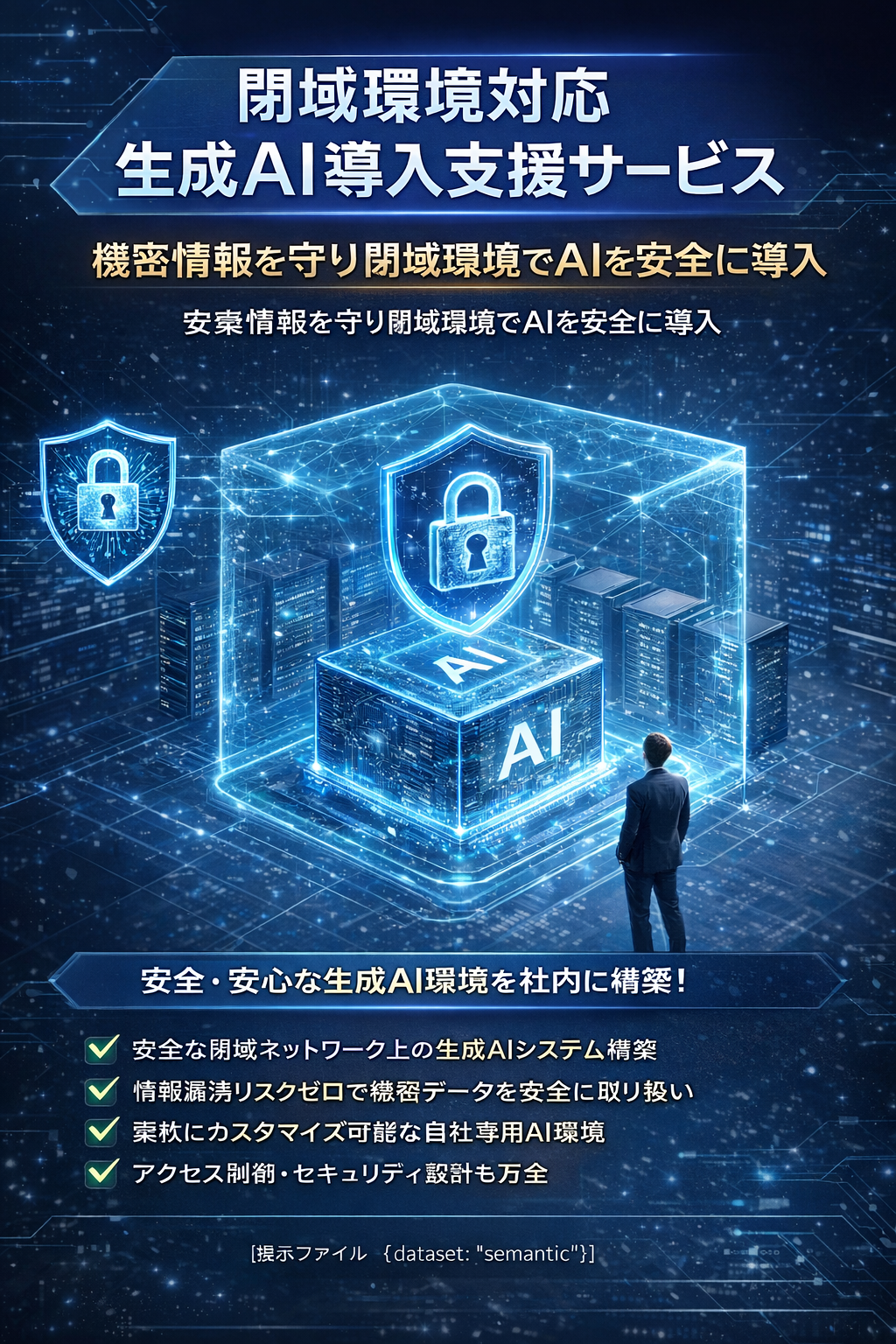 【IT企業向け】閉域環境対応 生成AI導入支援