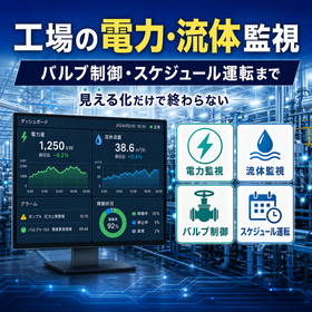 【工場設備】「電力流体監視・運転制御システム」バルブ制御にも対応