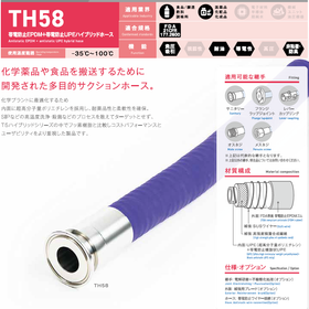 【TH58】帯電防止EPDM+帯電防止UPEハイブリッドホース