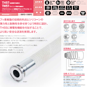 【TH57/TW57】プラチナシリコーン+導電性PFAホース