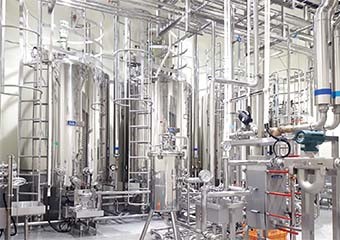 飲料製造向けプロテイン　インライン分散・溶解システム（連続式）