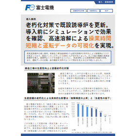 導入事例　既設誘導炉更新による操業停止リスク回避・操業時間の短縮