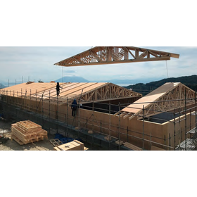 Environmentally friendly low-cost wooden lightweight warehouse 'Wooden Architecture'