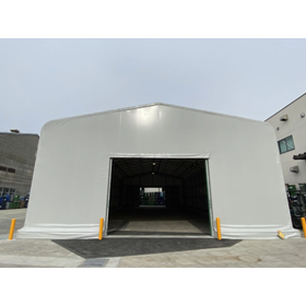 【施工実績】不燃物保管用テント倉庫(TAKシートハウス)